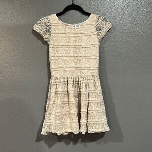 Guess Girl's Beige Lace Dress 8